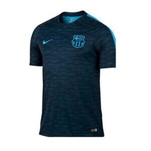 NIKE FC Barcelona 2015-16 Training Jersey DRI FIT Black and Blue Camouflage Lrg